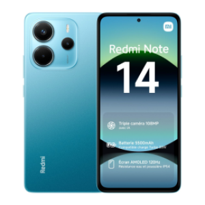 Xiaomi Redmi Note 14 4G NFC 256 Go Bleu Mer - Neuf
